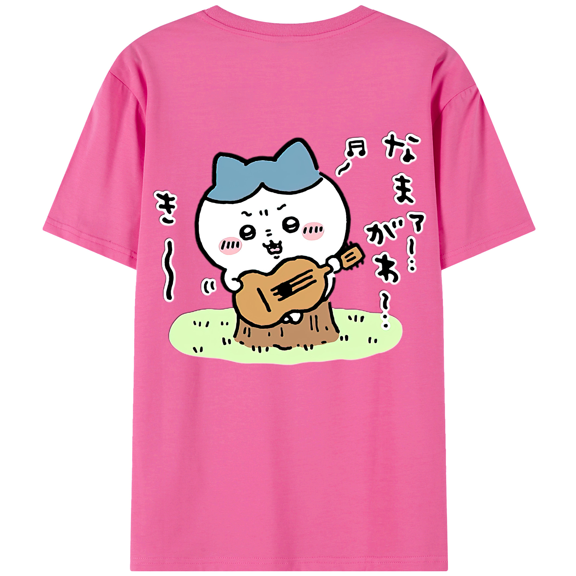 （画像用） ちいかわ ハチワレ Chii-kawa hachiware レディース半袖Tシャツ(バックプリント)